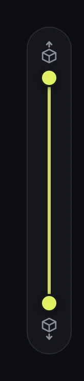 The height cut slider on the right edge of the viewer